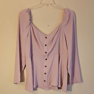 Shein Curve Lavender Pink Blouse Size 3X